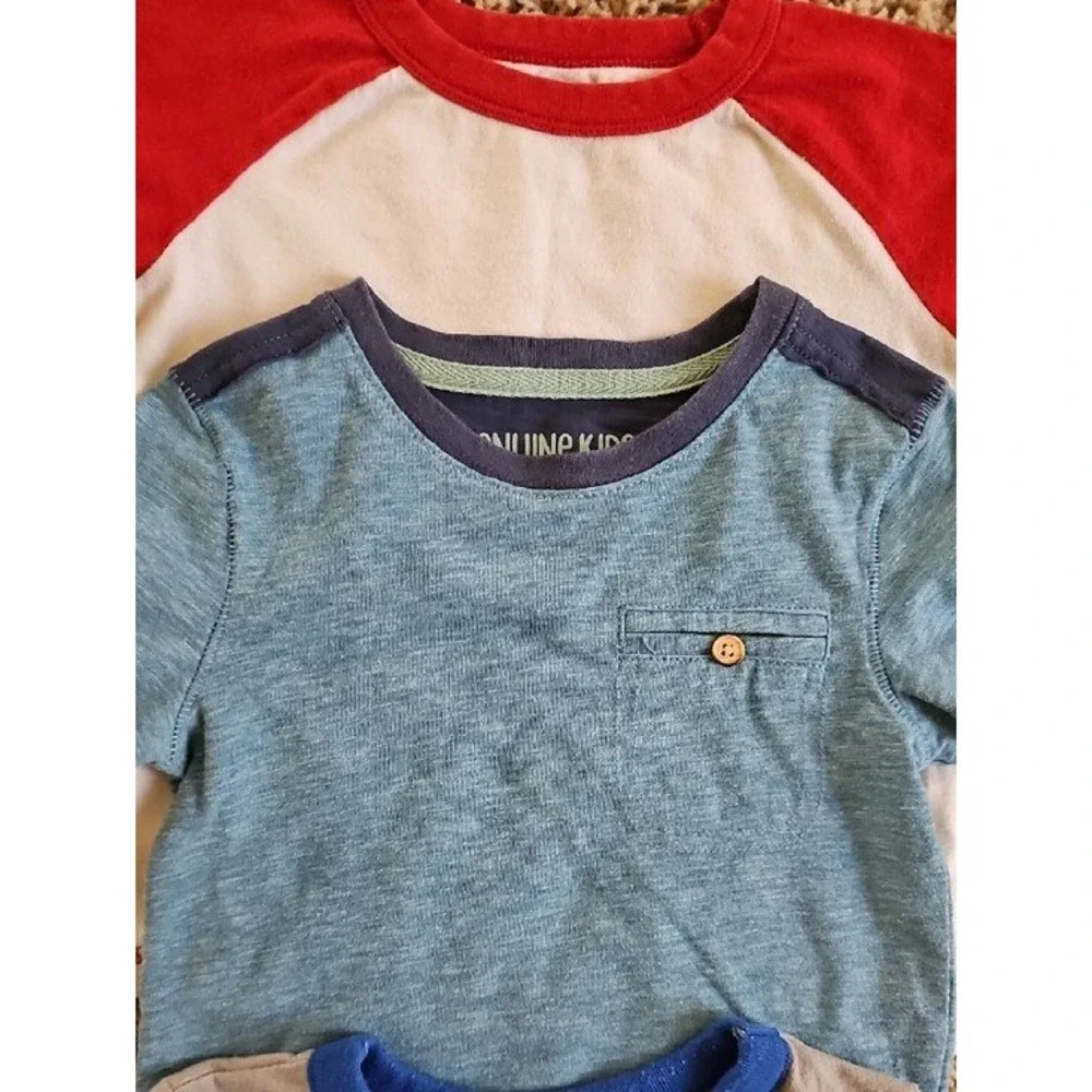 Toddler Boys 2T-3T Clothing Lot 11pc Graphic Tees Plaid Shirt Cargo Pants Mixed